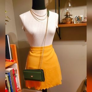 Express cream stretchy fitted ribbed tee